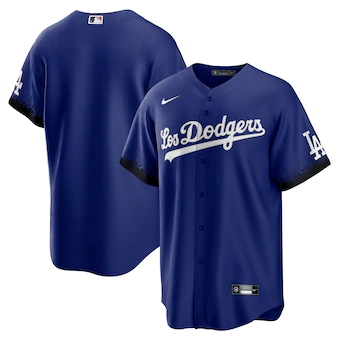 mens nike royal los angeles dodgers city connect replica je